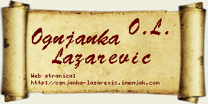 Ognjanka Lazarević vizit kartica